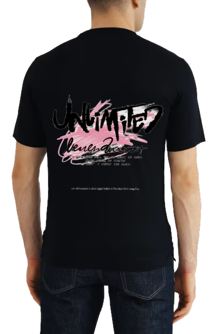 Unlimited t- shirt One Size Black back 60