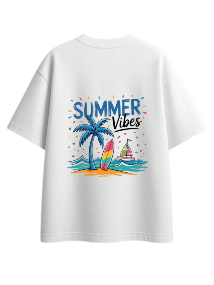 Summer Vibes t- shirt White Back 60