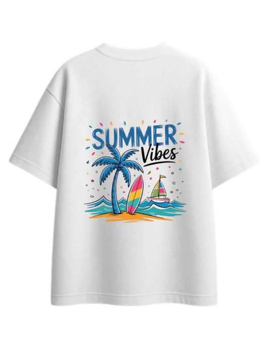 Summer Vibes t- shirt White Back 60