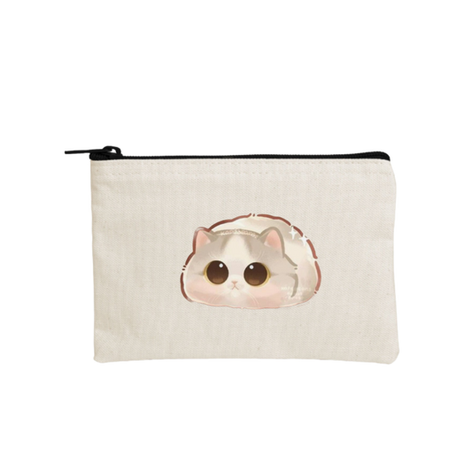 cat wallet pencil case Beige 60