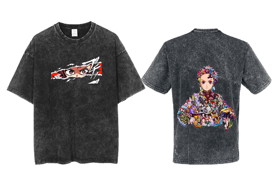 Anime Demon slayer nezuko tanjiro  One Size t- shirt Washed 60