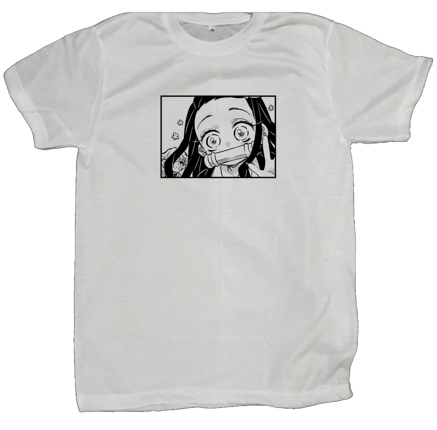 Anime Demon slayer nezuko tanjiro t- shirt fit White 60