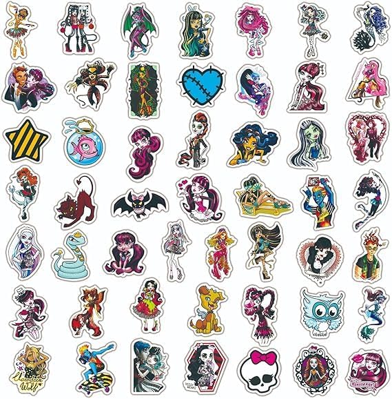 50PCS Cute Animal Stickers for Kids, Colorful Funny Animals Waterproof Vinyl Stickers, Kawaii Cartoon Animal Decals for Water Bottles, Laptops, Phone Cases, Skateboards & Scrapbooking