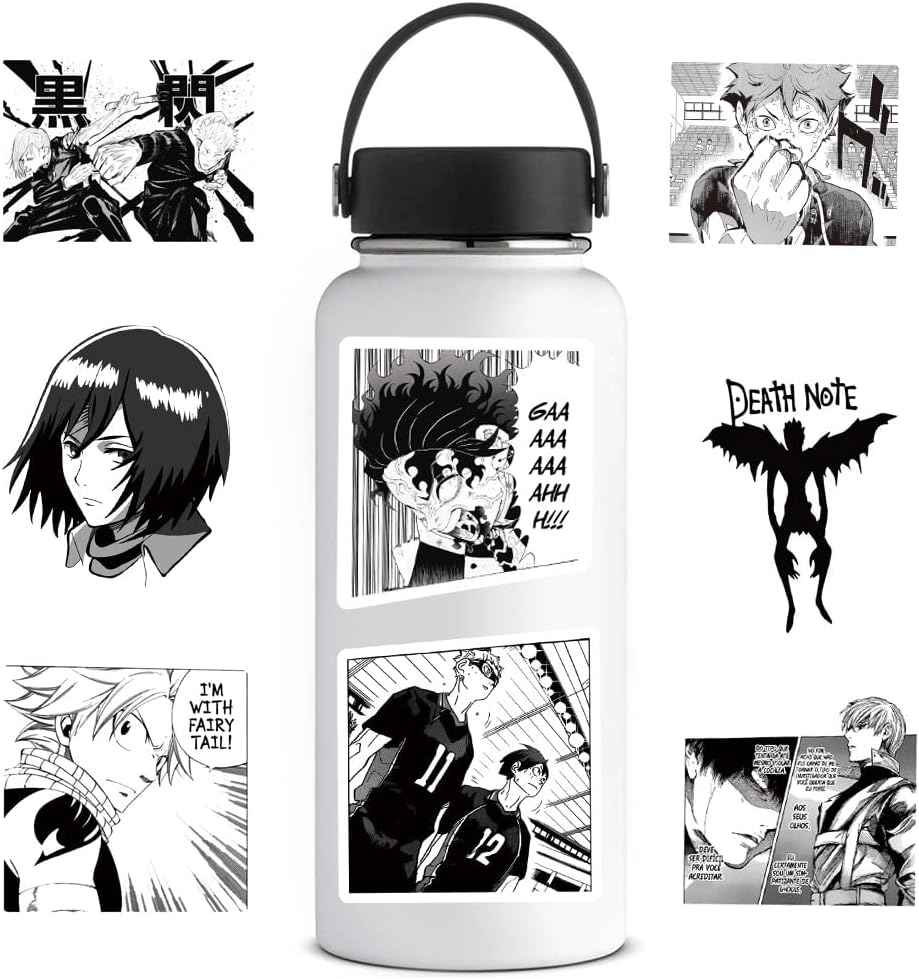 Anime Mixed Stickers 100Pcs for Water Bottles Laptop Computer Skateboard, Anime Sticker Gift for Kids Teens Waterproof