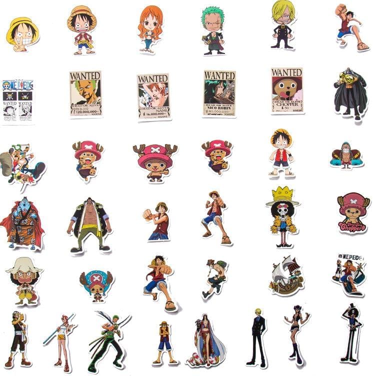 Anime One Piece Luffy Stickers - Perfect for Notebook, Motorcycle, Skateboard, Computer, Mobile Phone - Cartoon Toy Inspired Decals 100pc