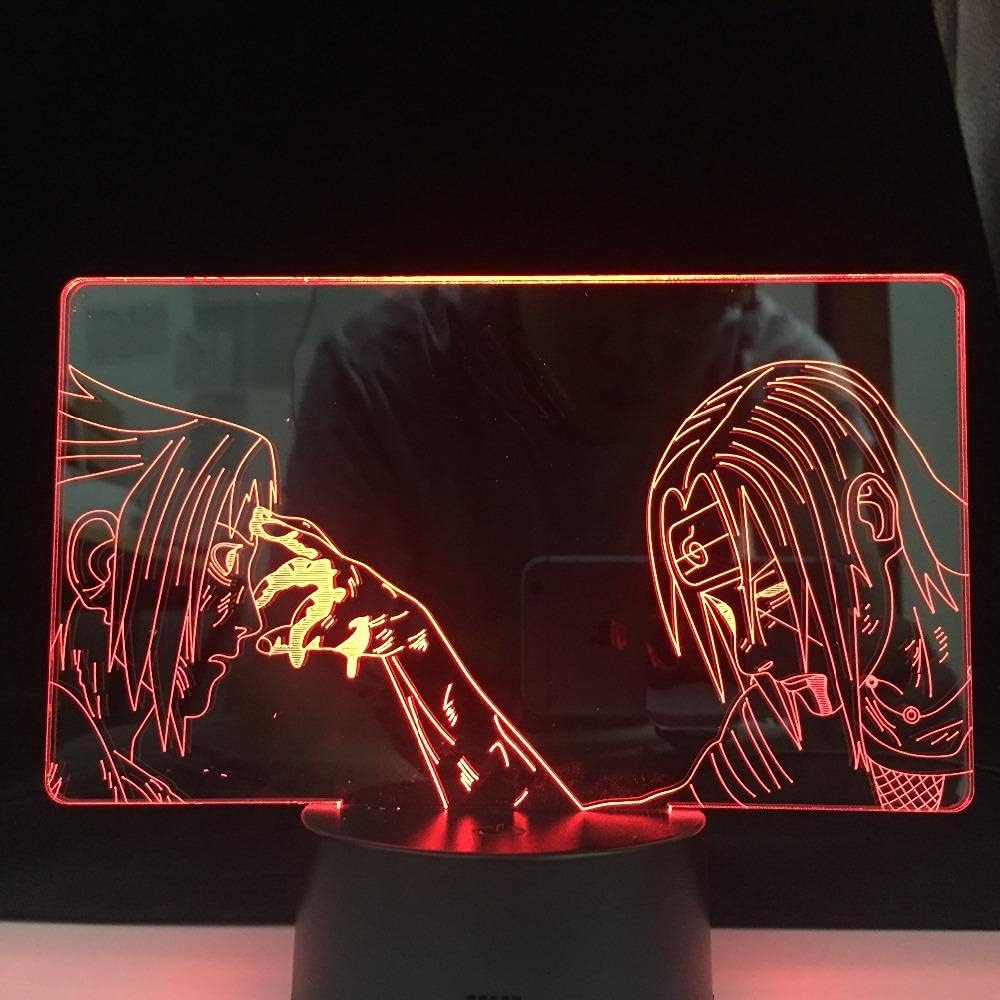 Anime Itachi Sasuke from Naruto 3D LED 7 Colors