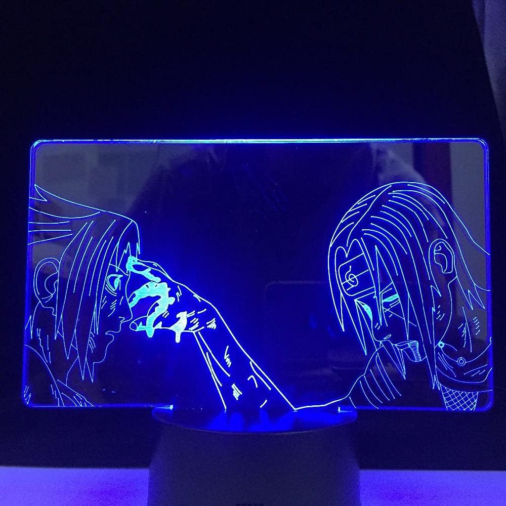 Anime Itachi Sasuke from Naruto 3D LED 7 Colors