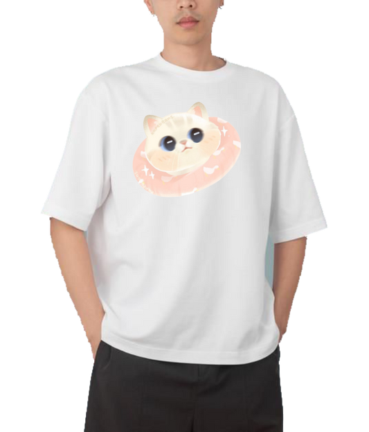cat One Size t- shirt White 61