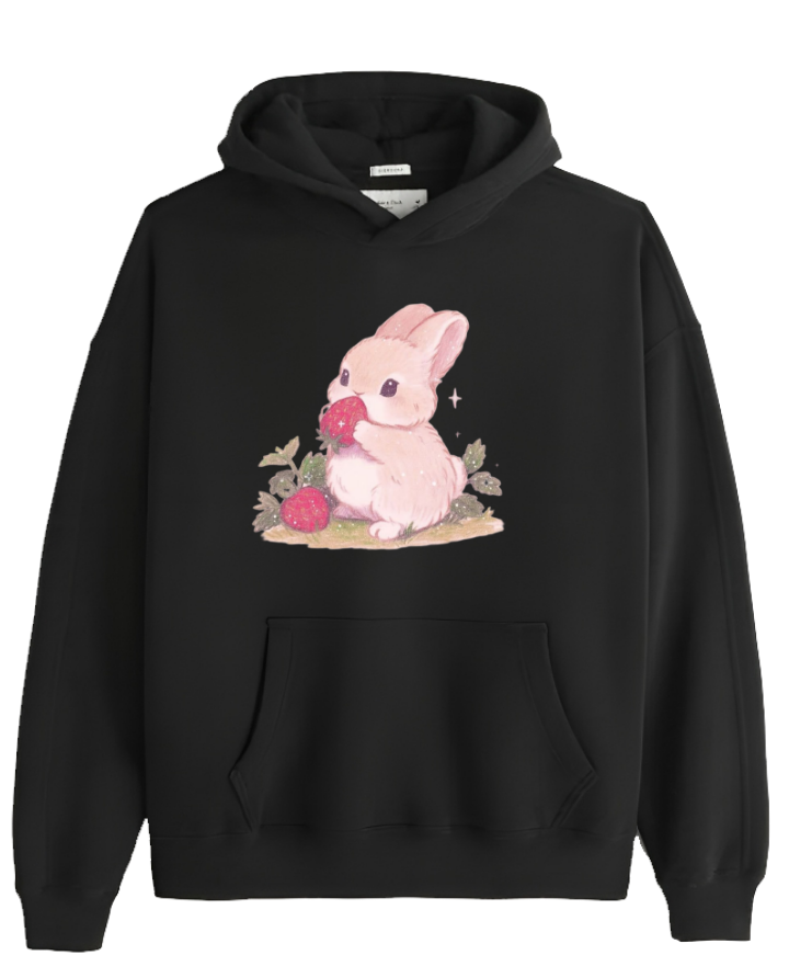 bunny Oversize Hoodie Black 61