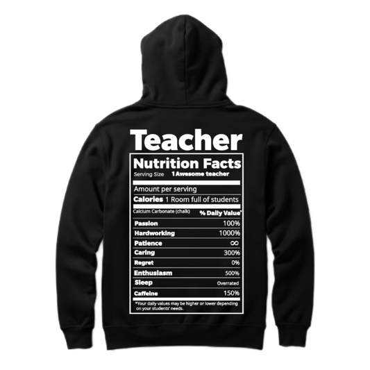 Teacher Back text oversize hoodie back 61