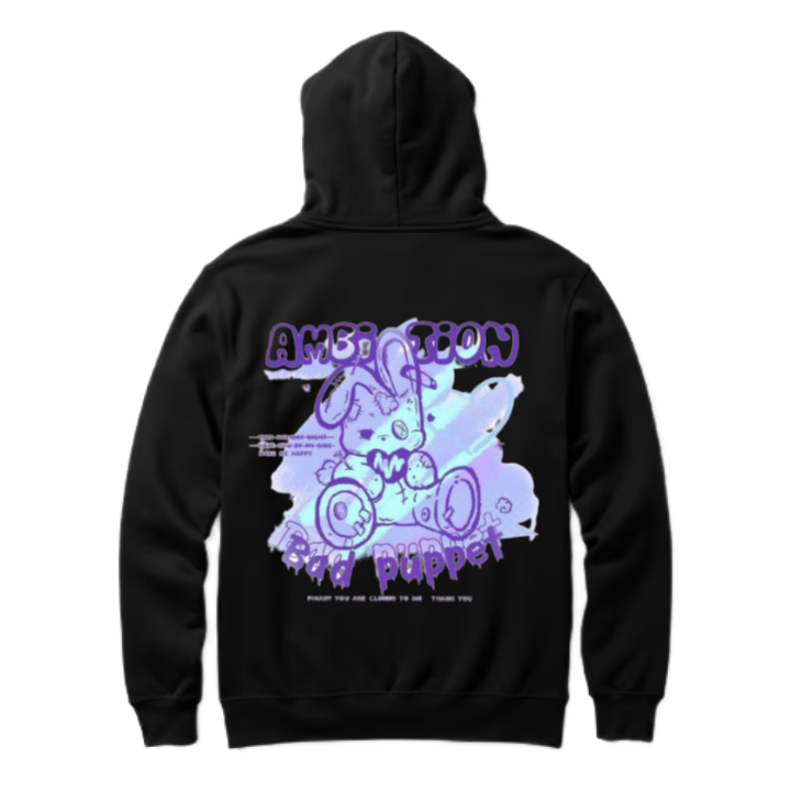 AMBITION One Size hoodie Black Back 61