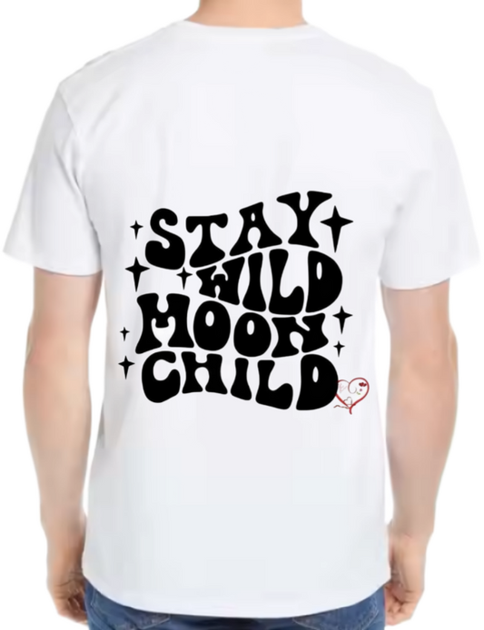 STAY WILD MOONT CHILD t- shirt One Size White back 61