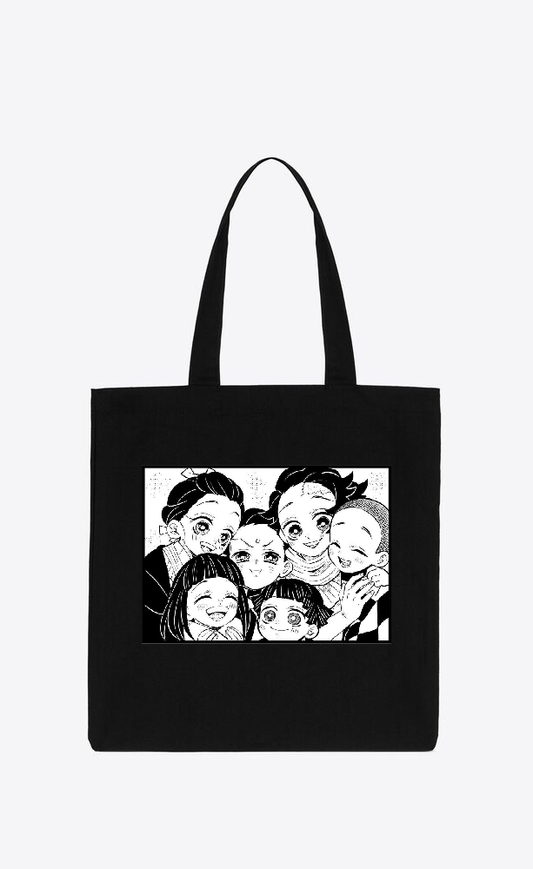 Anime Demon slayer nezuko tanjiro tote bag Black 61