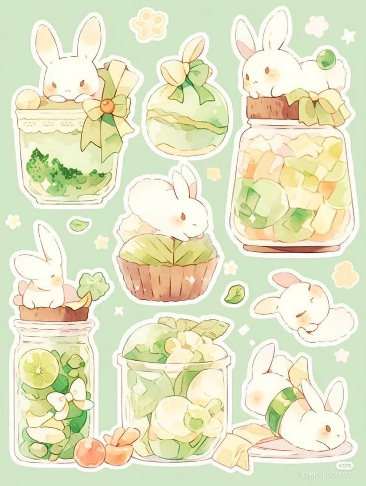 anime sticker random sticker 107 bunny