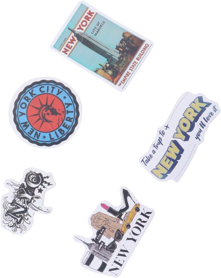 Durlo 50 PCS New York Graffiti Stickers,New York State Travel Stickers for Personalized Decoration Guitar Notebook Luggage