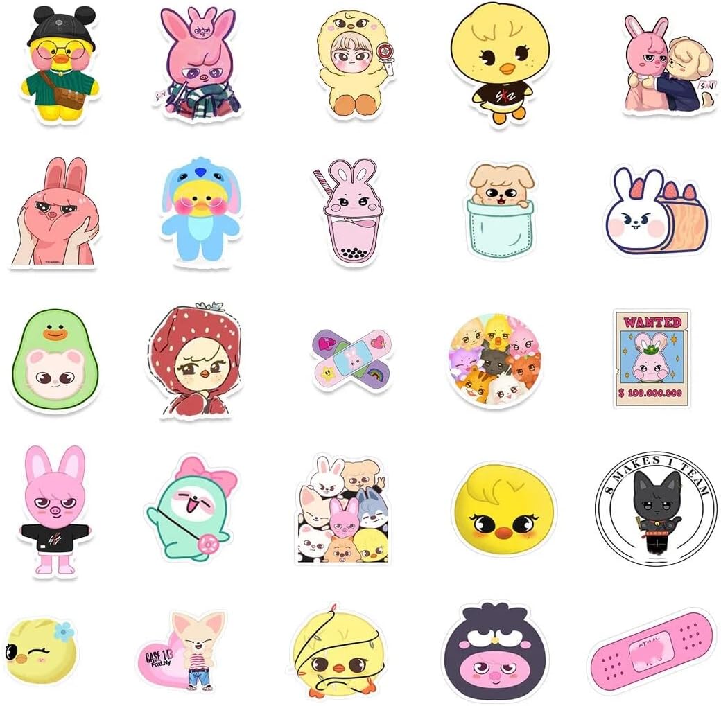 50 PCS Colorful Stray Stickers Zoo Stickers for Teens Adults Cute Cartoon Stray Sticker for Fans Kpop Sticker for Kpop Lovers
