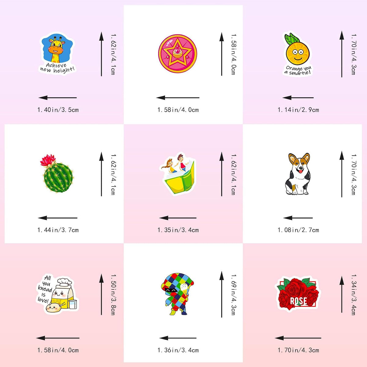 100 Pieces Stickers Girls Aesthetic Set Vsco Laptop Sticker Set Vinyl Sticker for Motorcycle Laptop Suitcase Skateboard Notebook Scrapbook Bicycle Guitar MacBook iPad (A)