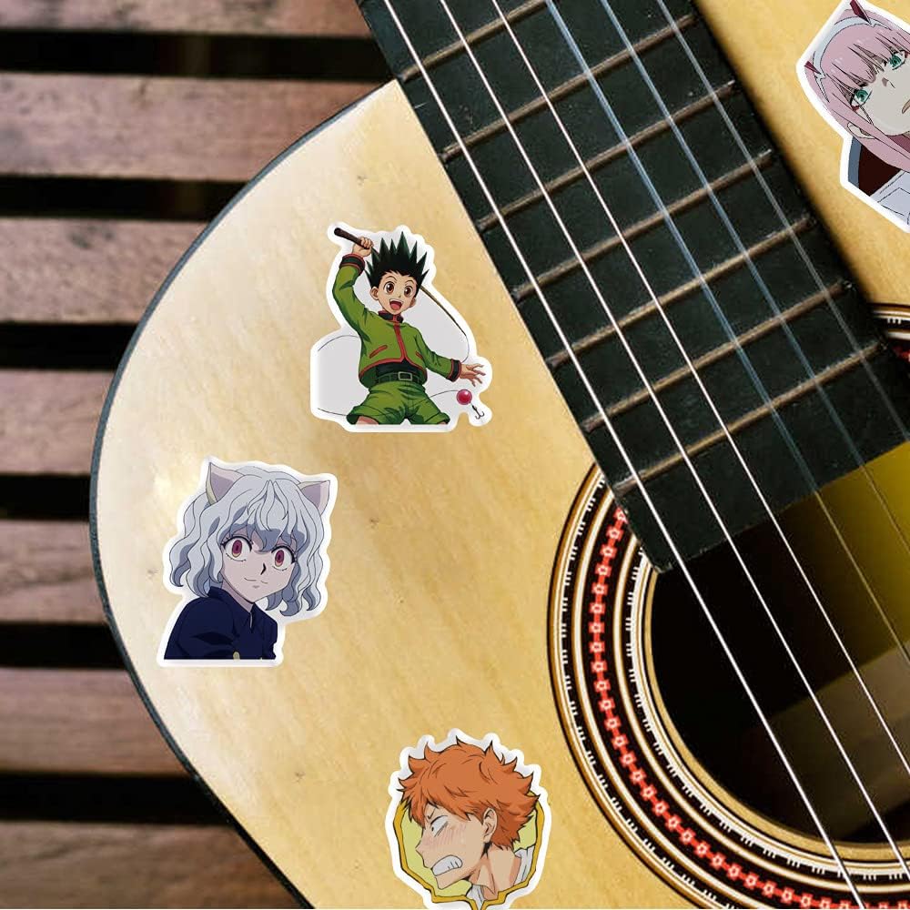 Japanese Anime Mixed Stickers, Popular Classic Stickers 100Pcs Waterproof Vinyl Decals for Bumper Cars Computer Guitar Luggage Skateboard Cute Aesthetic Manga Gifts for Cartoon Fan, (Japanese Anime)