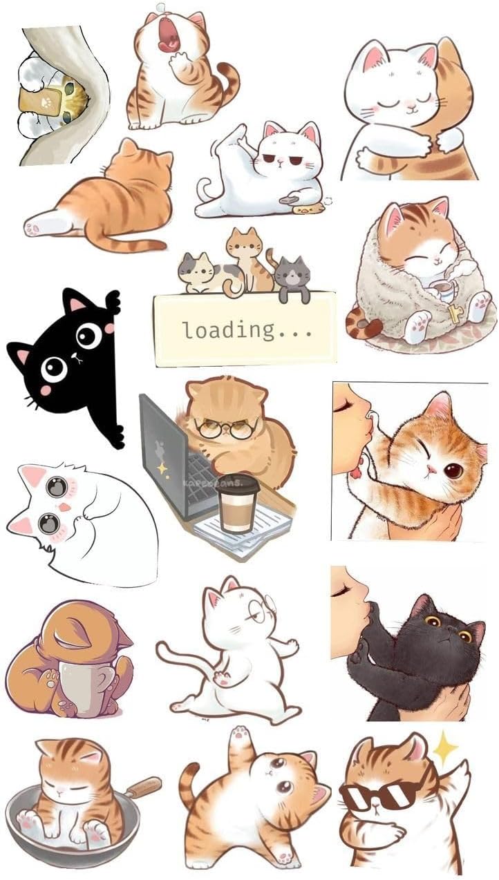 anime sticker random sticker 100 cat kitty