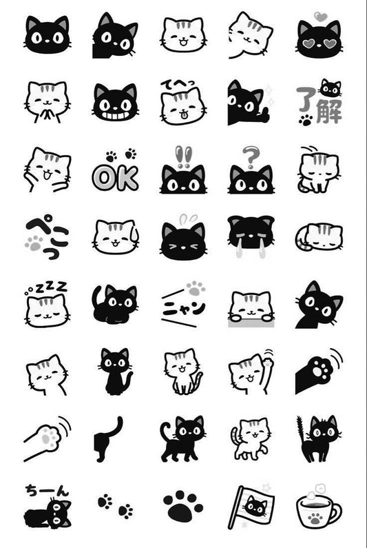 Aesthetic Cute Stickers Pack - Waterproof Vinyl Cartoon Decals for Water Bottles, Laptops, Scrapbooking, Kawaii Stationery Supplies sticker journal sticker