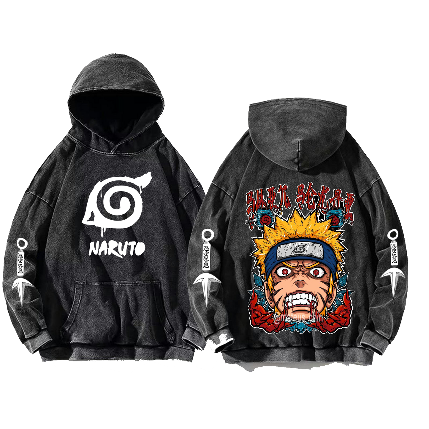 Naruto Shippuden One Size hoodie Washed Back 62
