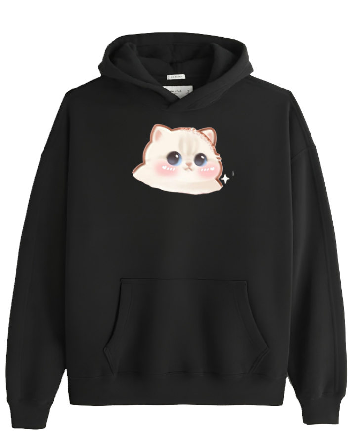 cat Oversize Hoodie Black 62