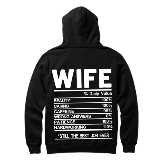 WIFE Back text oversize hoodie back 62