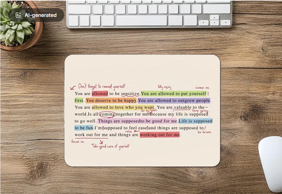 Mouse Pad  Take good care of yourself