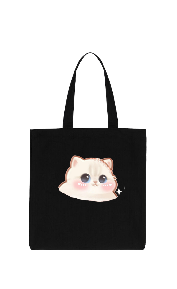 cat tote bag Black 62