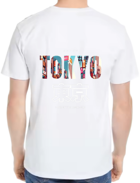 TOKYO Back text One Size t- shirt White Back 62