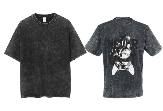 GAME ON Back text One Size t- shirt Washed Back 61