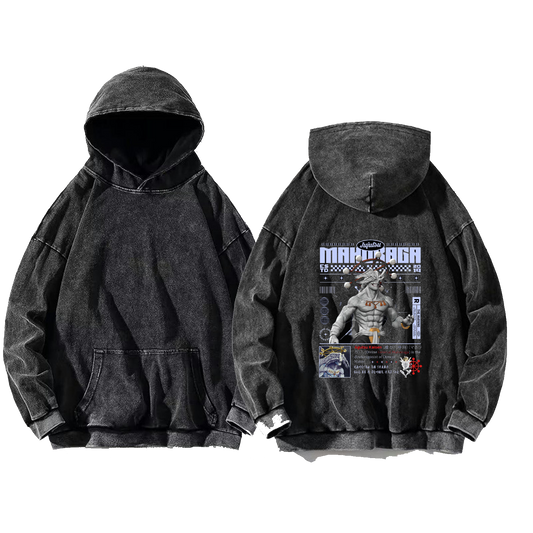 THE DOLLS Back text oversize hoodie Washed back 63