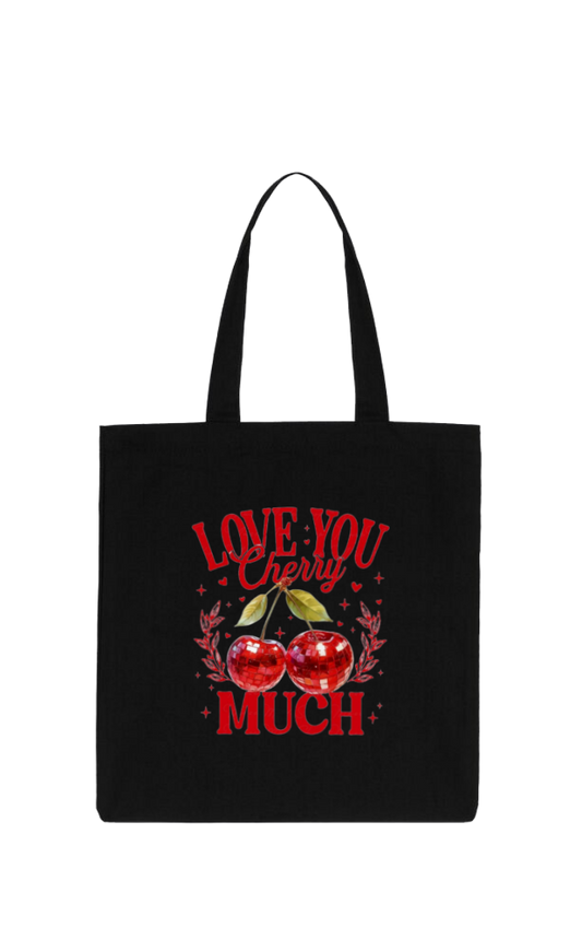 LOVE YOU Cherry tote bag Black 63