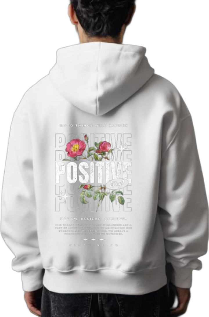 DREAM, BELIEVE, ACHIEVE Back text oversize hoodie White back 63