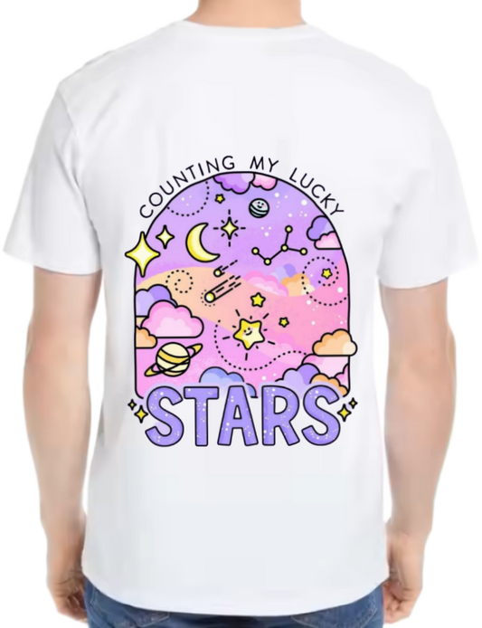 STARS  t- shirt One Size White back 63