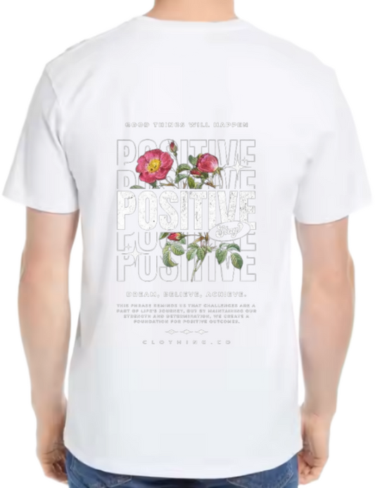 POSITIVE Back text One Size t- shirt White Back 63