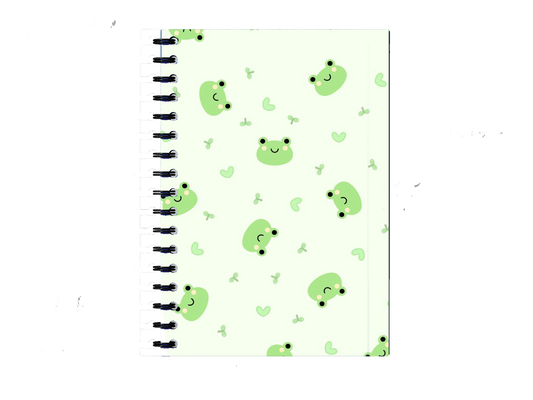 Notebook Cute frog seamless pattern light green 63