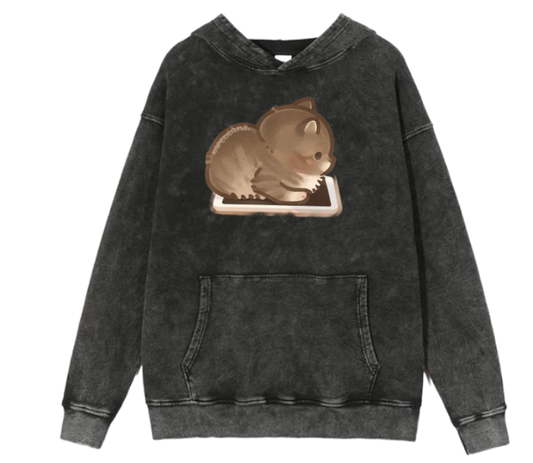 cat Oversize Hoodie Washed 63
