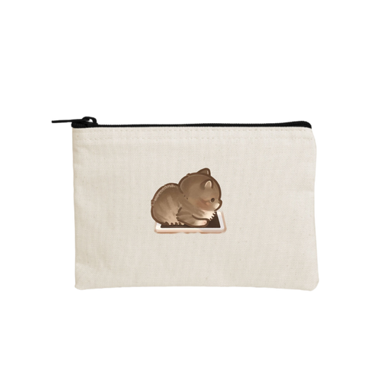 cat wallet pencil case Beige 63