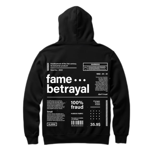 WARNING Back text oversize hoodie back 64