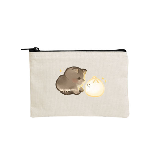 cat wallet pencil case Beige 64