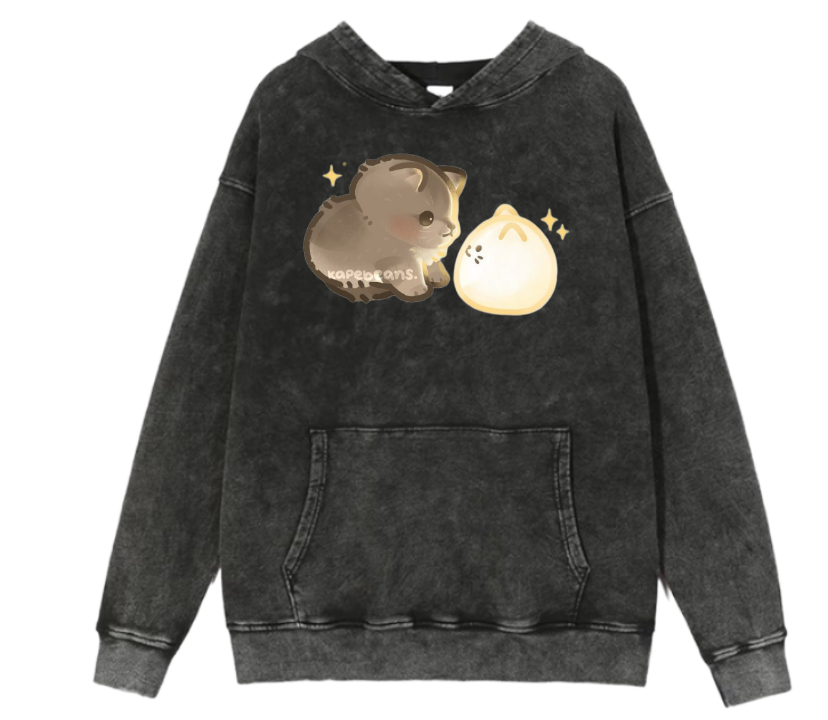 cat Oversize Hoodie Washed 64