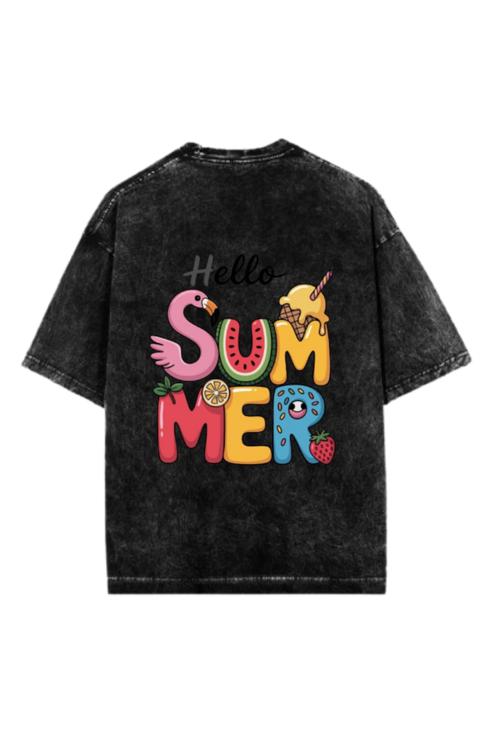 Summer Vibes One Size t- shirt Washed Back 64