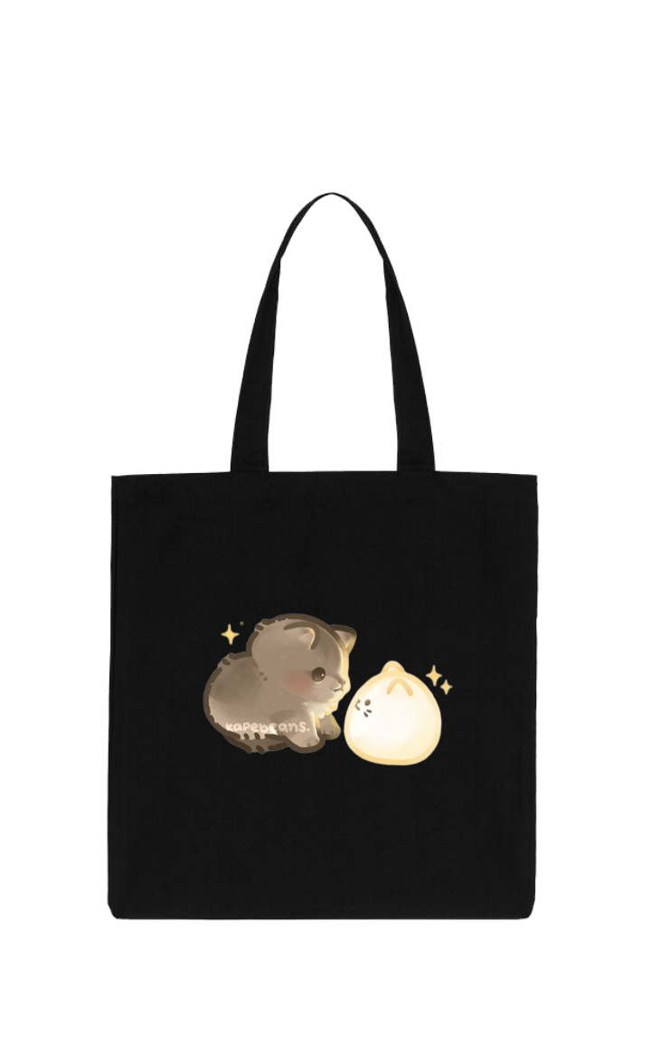 cat tote bag Black 64