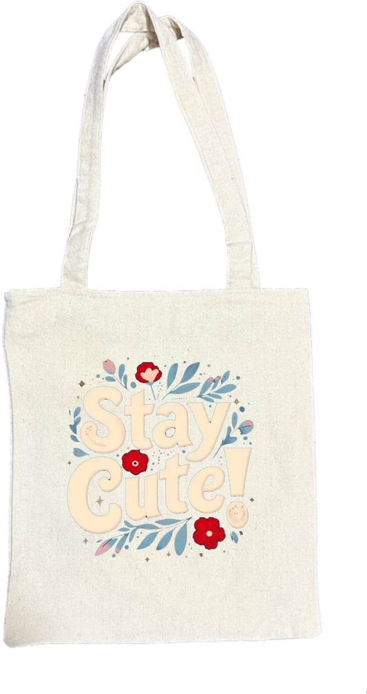 Stay Cute! tote bag beige 64