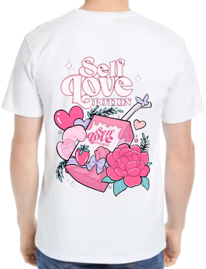 Seli Love POTION  t- shirt One Size White back 64