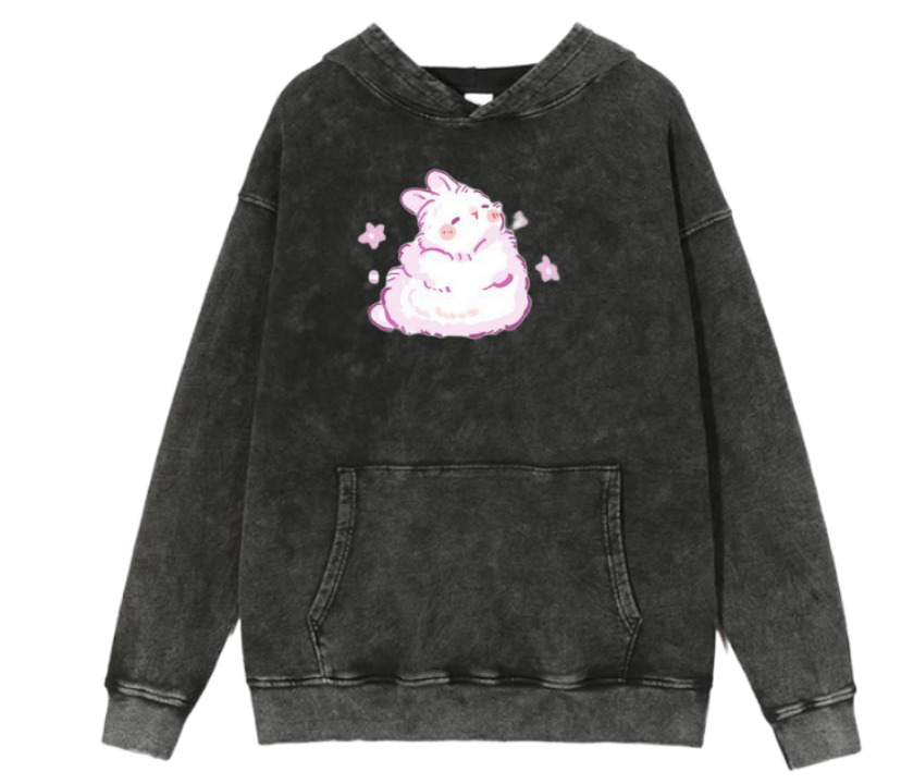 bunny Oversize Hoodie Washed 64