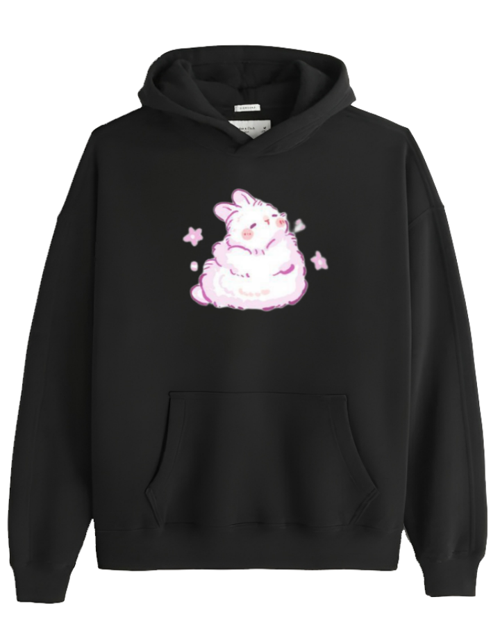 bunny Oversize Hoodie Black 64