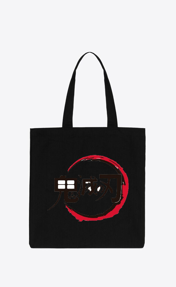 Anime Demon slayer nezuko tanjiro tote bag Black 65