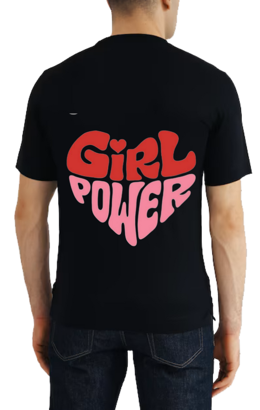 GiRL POWER t- shirt One Size Black back 65